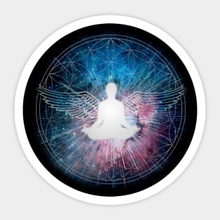 Angel Wings Lightbody Ascension Meditation Sticker